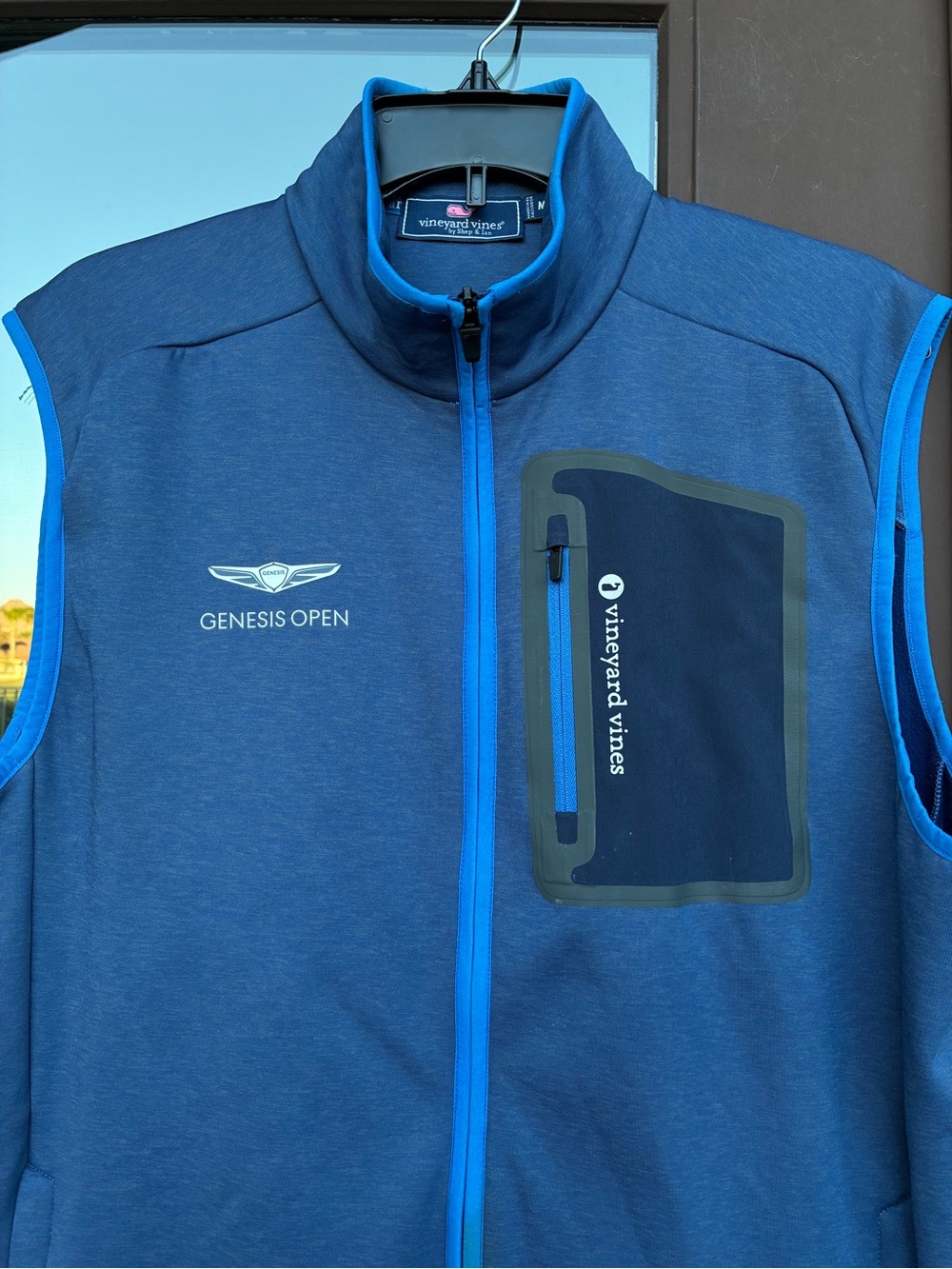Vineyard Vines Blue Full-Zip "GENESIS OPEN" Vest M
